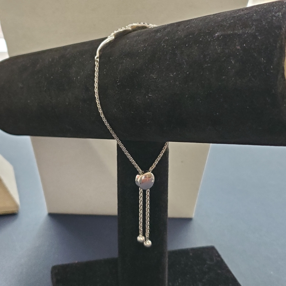 Sterling Sapphire Bolo Bracelet  (Fits up to 8 1/4” Wrist) - Picture 11 of 16